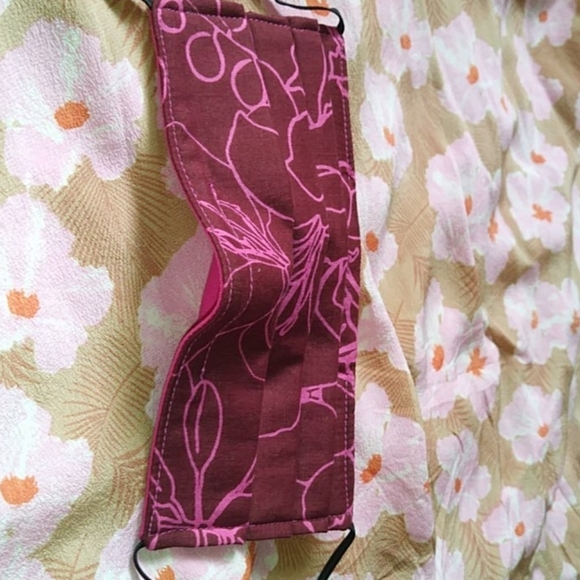 Acacia Neon Paradise custom cloth face mask swimwear kapa purple pink hi… - Picture 4 of 6